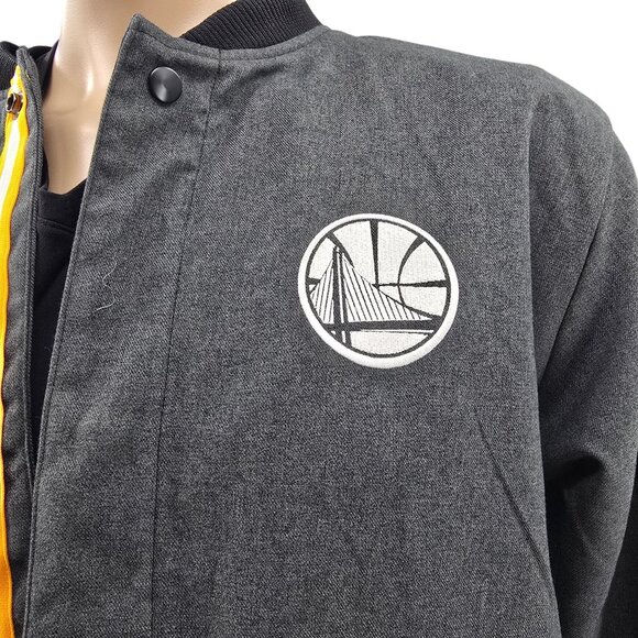 Adidas Golden State Warriors NBA Gray Jacket Mens Large - Picture 8 of 11